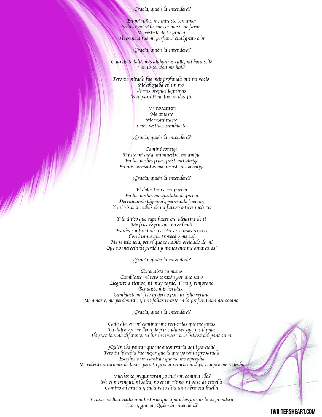 Gracia, quién la entenderá